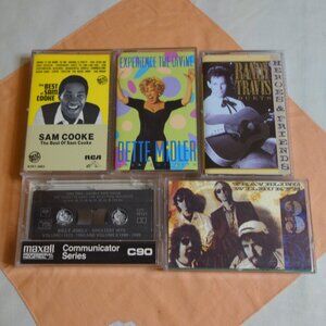 📻 Vintage Cassette Tape Bundle - Set of 5 - Classic Hits & Legends